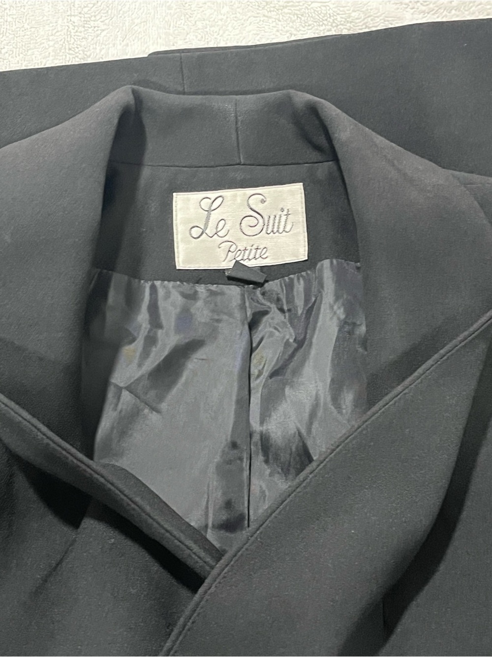 Le Suit Petite Black Pea Coat